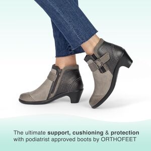 Women's orthopedic ankle boots with a 2" low heel